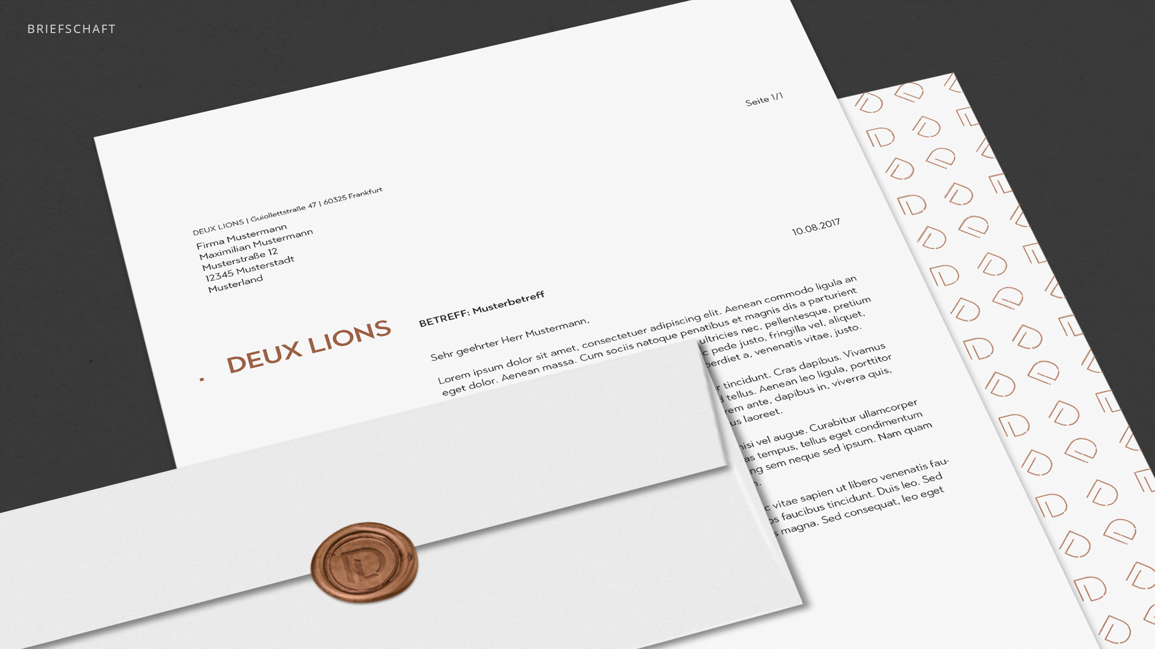 Deux Lions Briefpapier